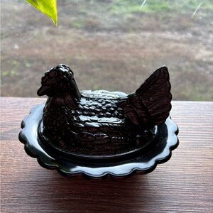 Black Glass Hen on Nest Mosser